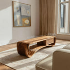Handcrafted Coffee Table Compact Design, solid wood, built to order
