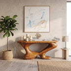 Farmhouse Chic Console Table Entryway Decor, solid wood, built to order