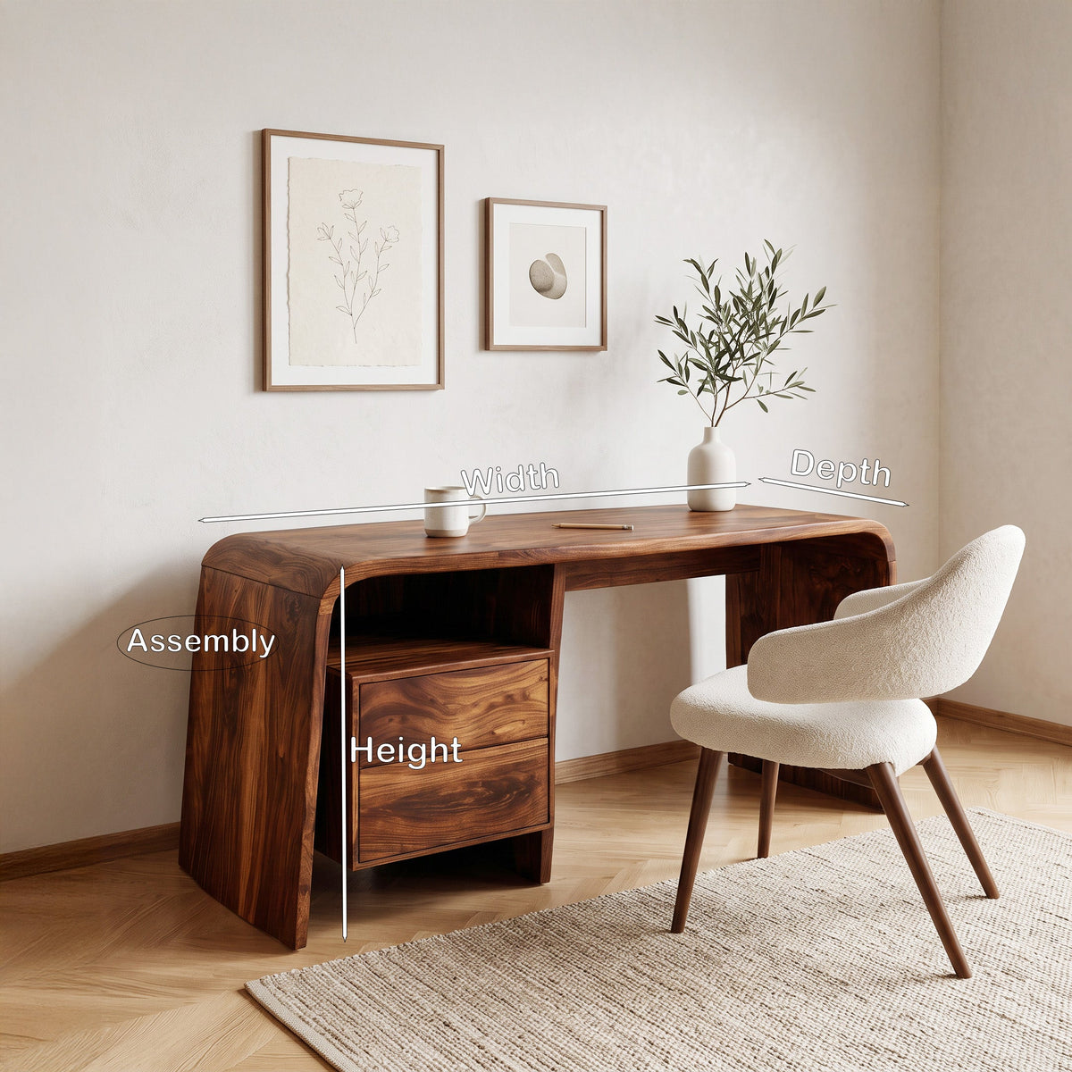 Modern Solid Workspace Desk