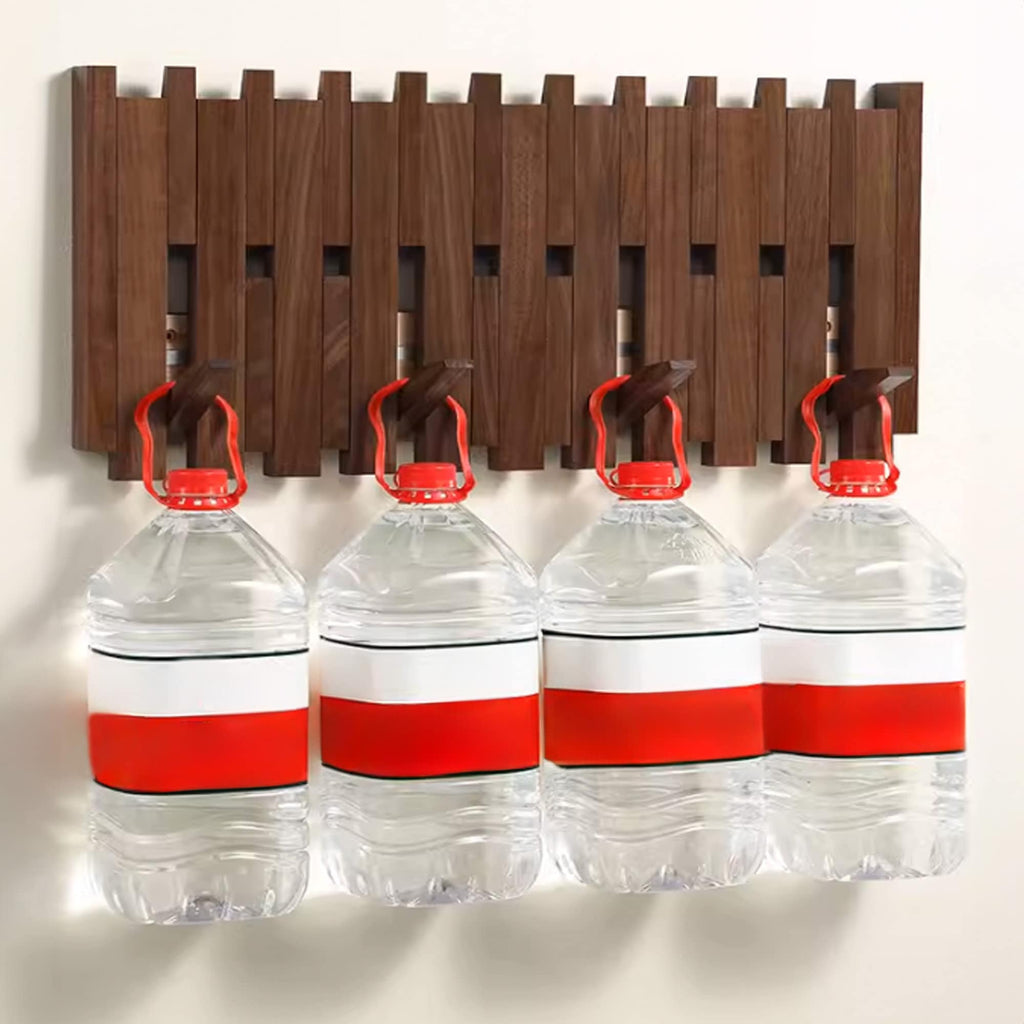 Piano Coat Hooks Wall Mount, solid wood, built to order