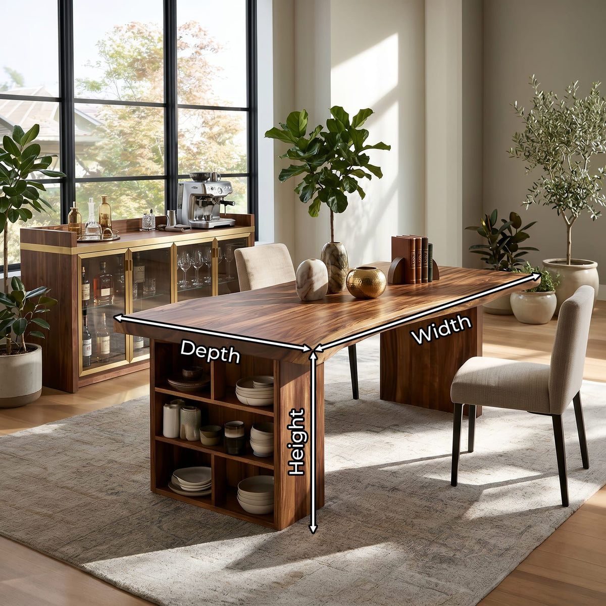Live Edge View Dining Table