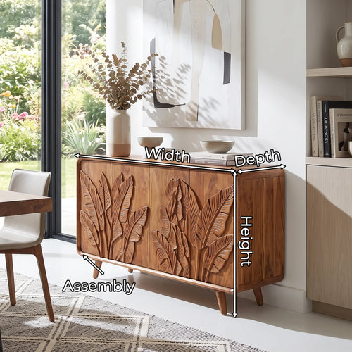 Botanical Sideboard Cabinet Dining Room, solid wood, built to order, view 2