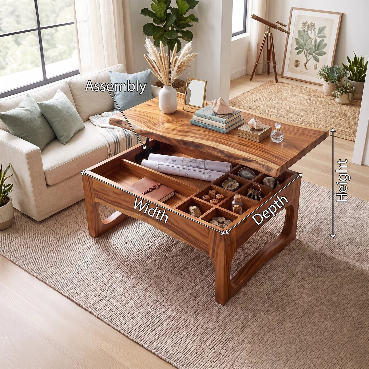 Storage Bright Coffee Table