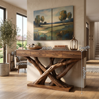 Organic Modern Twisted Root Console Table Entryway, solid wood, built to order, view 8
