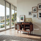 Minimalist Record Cabinet with Four Open Shelves, solid wood, built to order, view 8