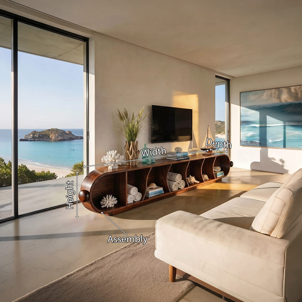 Contemporary Sculptural Media TV Cabinet