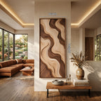 Contemporary Curved Line Wall Art, solid wood, built to order