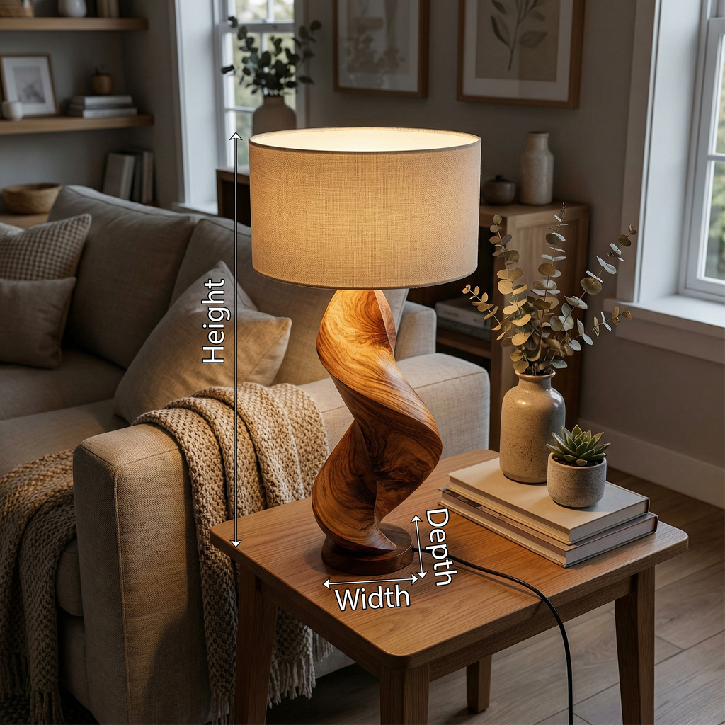 Organic Ambient Lamp, solid wood, built to order, view 8