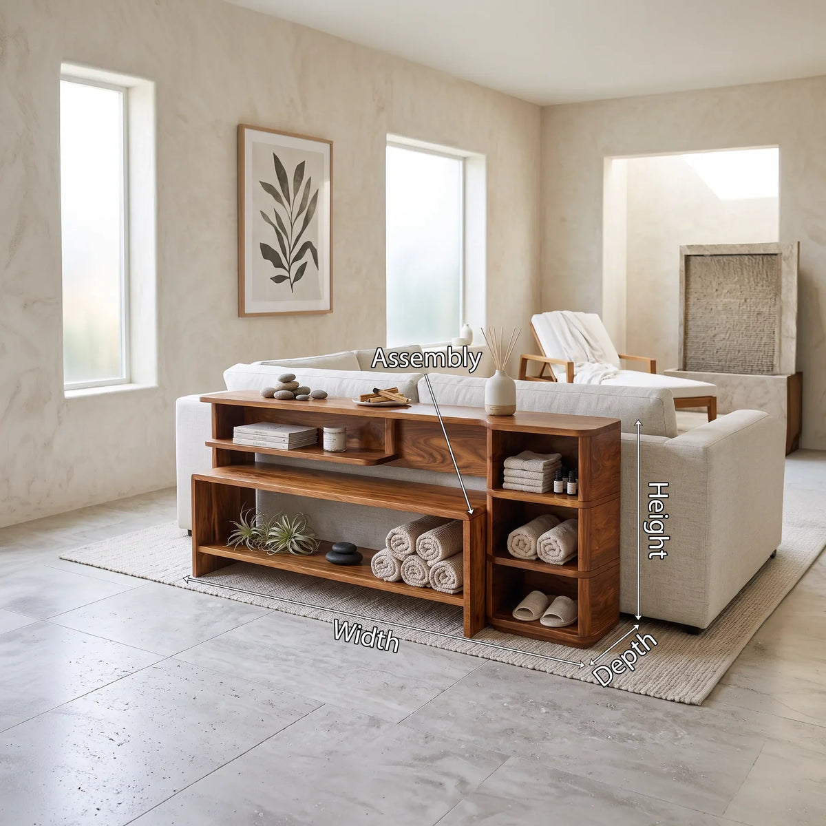 Minimalist Storage Console, solid wood, built to order
