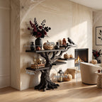 Minimalist Twisted Tree Accent Table for Witchy Vibes, solid wood, built to order