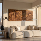 Mid Century Abstract Wood Wall Art, solid wood, built to order, view 8