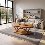 Minimalist Cross Base Table, solid wood, built to order
