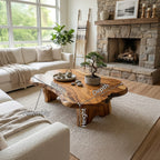 Live Edge Fireplace Coffee Table