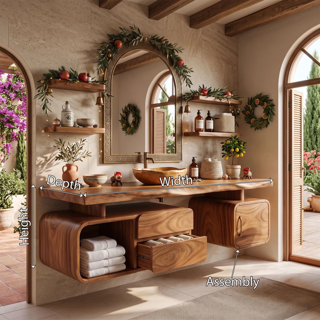 Organic Vanity Beach Retreat, solid wood, built to order, view 8
