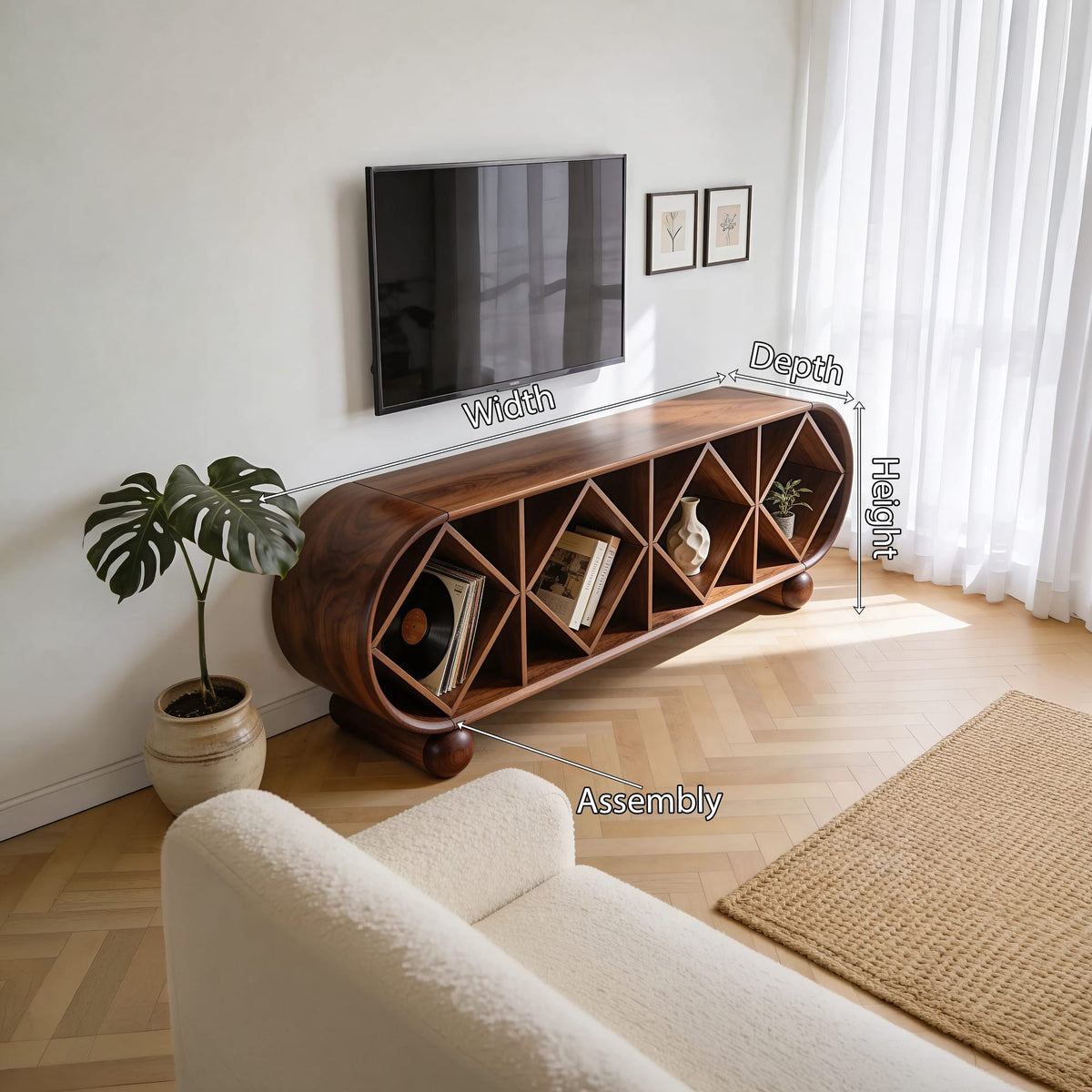 Contemporary Linear TV Cabinet