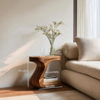 Minimalist Organic Shaped Nightstand, solid wood, built to order, view 8
