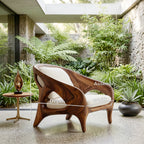 Organic Sculptural Armchair, solid wood, built to order, view 8