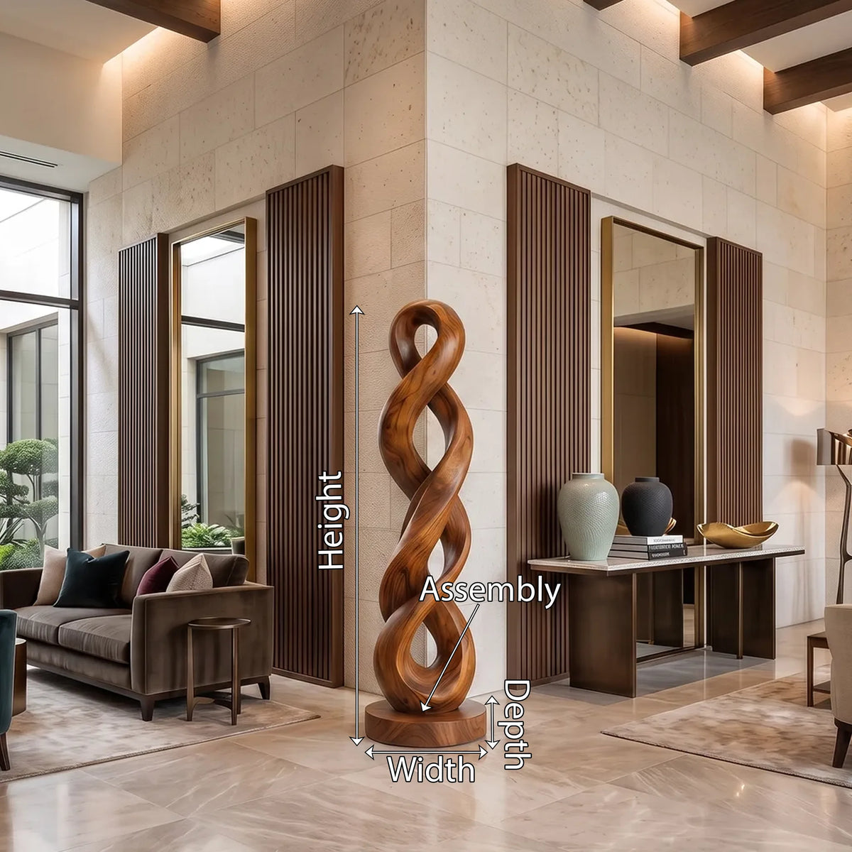Infinity Sculpture, solid wood, built to order, view 8