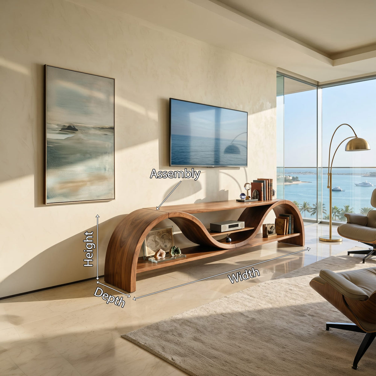 Contemporary Organic Media TV Cabinet