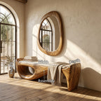 Designer Entryway Bench Organic Modern Home, solid wood, built to order