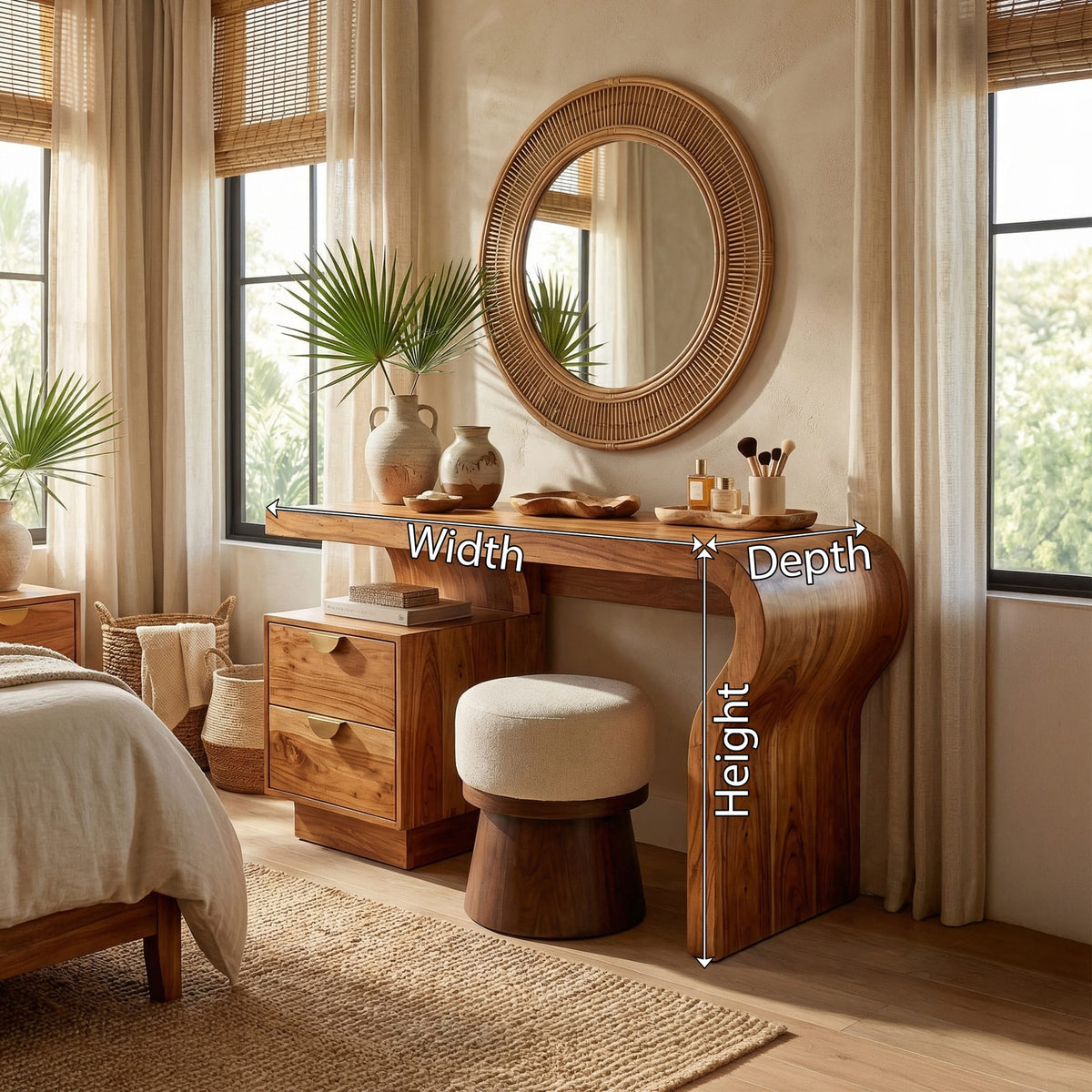Minimal Modern Makeup Vanity