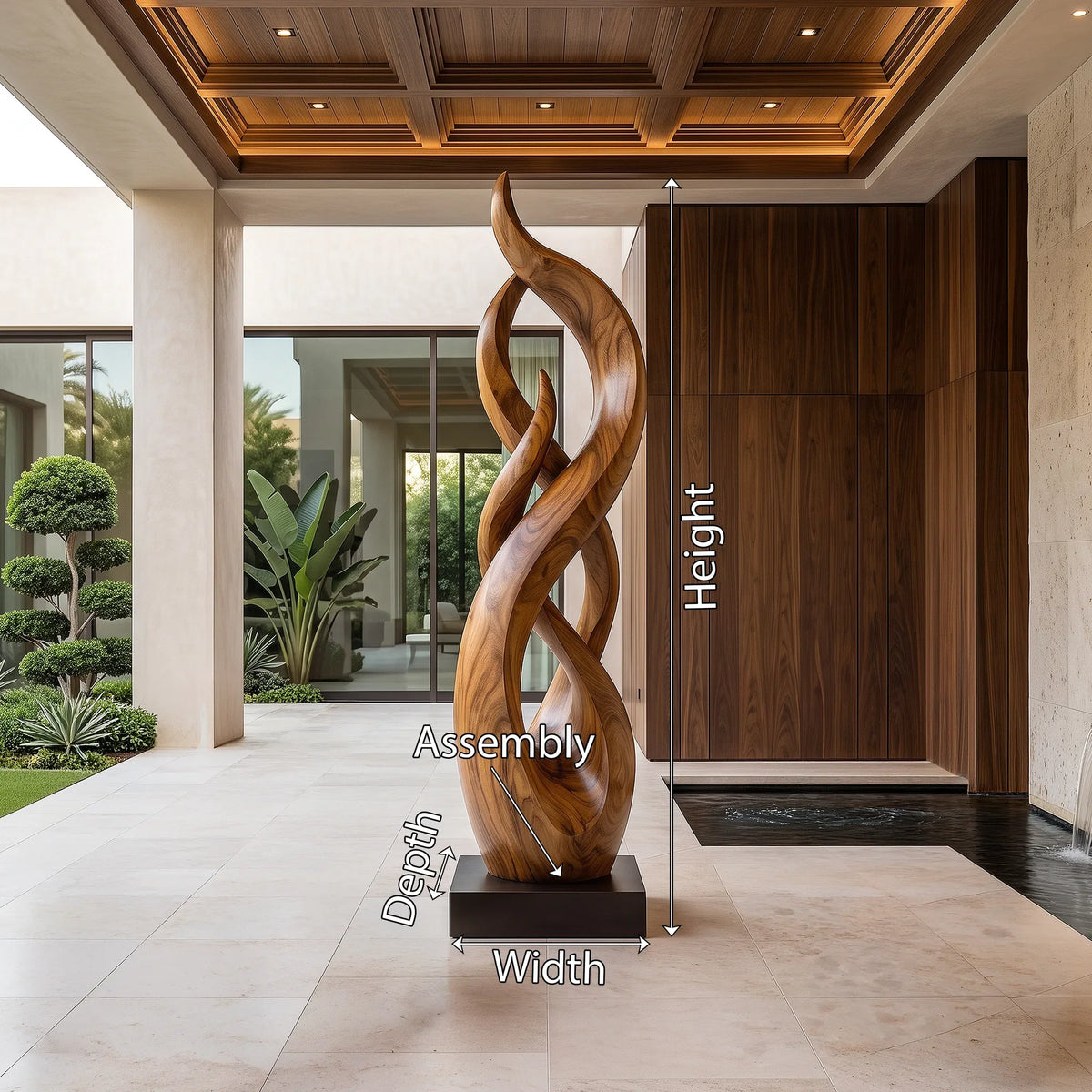 Rustic Abstract Sculpture, solid wood, built to order, view 8