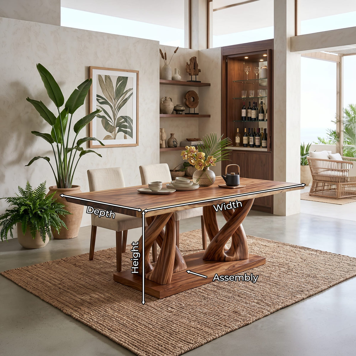 Solid Banquet Dining Table