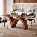 Farmhouse Dining Table with Organic Shape, solid wood, built to order, view 8