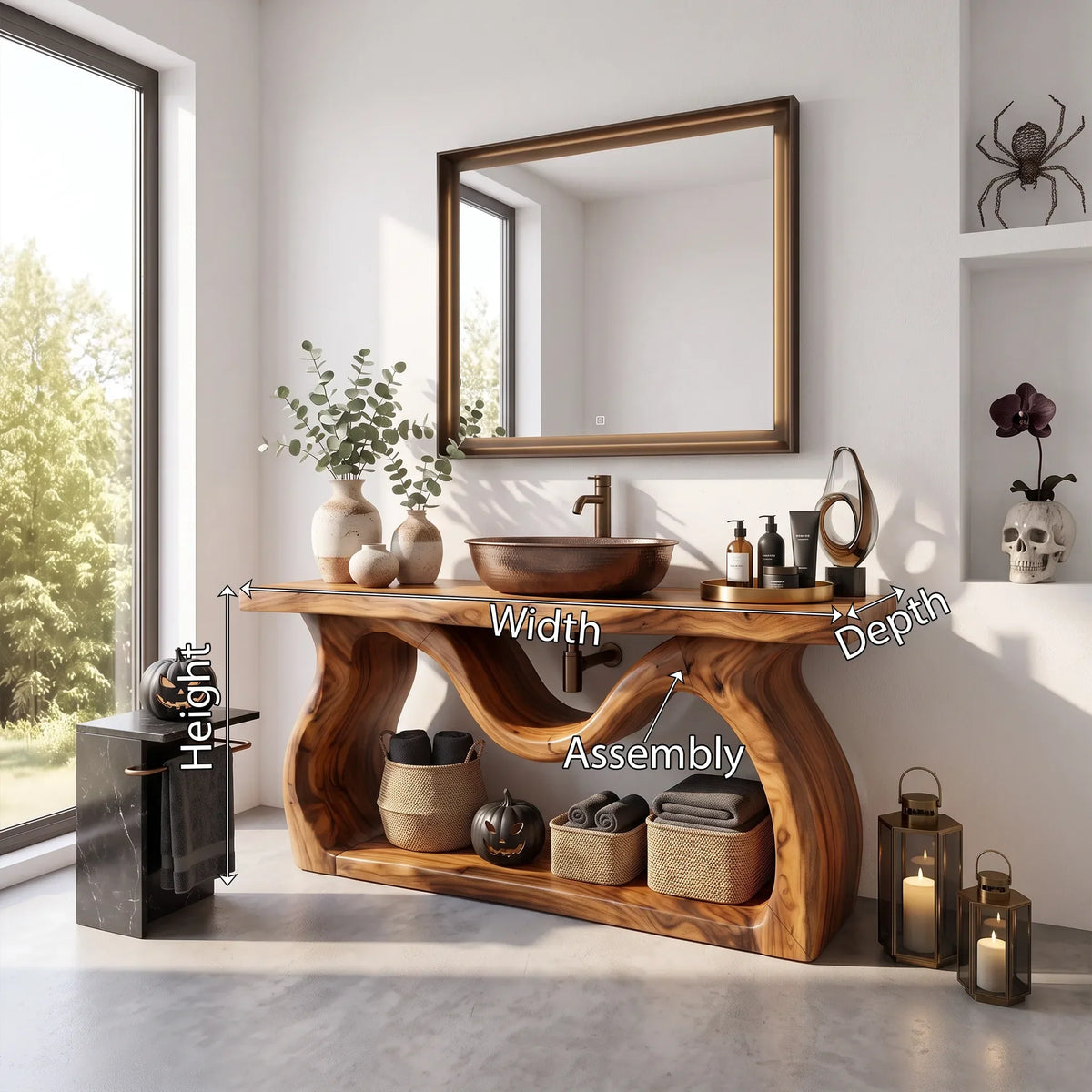 Modern Bathroom Vanity Cabinet Ensuite, solid wood, built to order