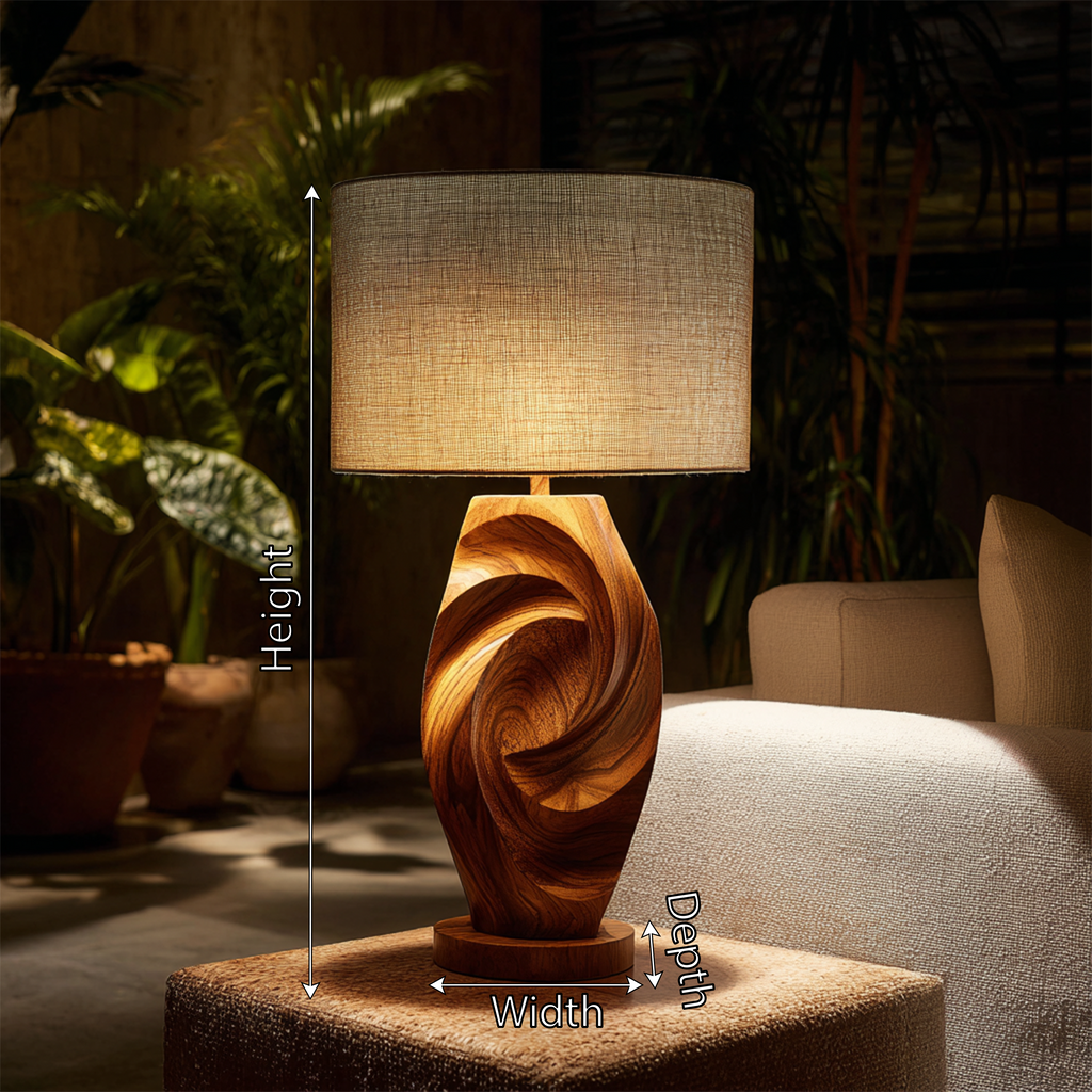 Minimalist Ambient Lamp, solid wood, built to order, view 8