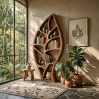Minimalist Open Bookcase, solid wood, built to order, view 8