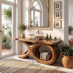 Mediterranean Bathroom Vanity Cabinet Villa, solid wood, built to order
