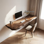 Live Edge Mounted Desk