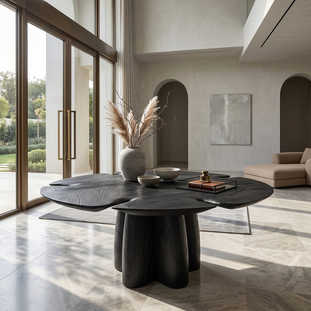 Modern Sculptural Pedestal Side Table