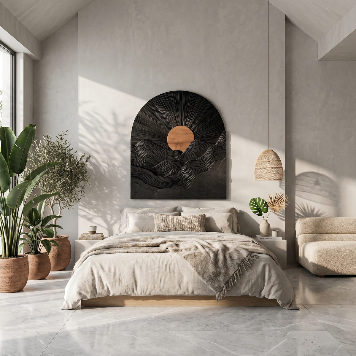 Sunburst Sculptural Wall Art