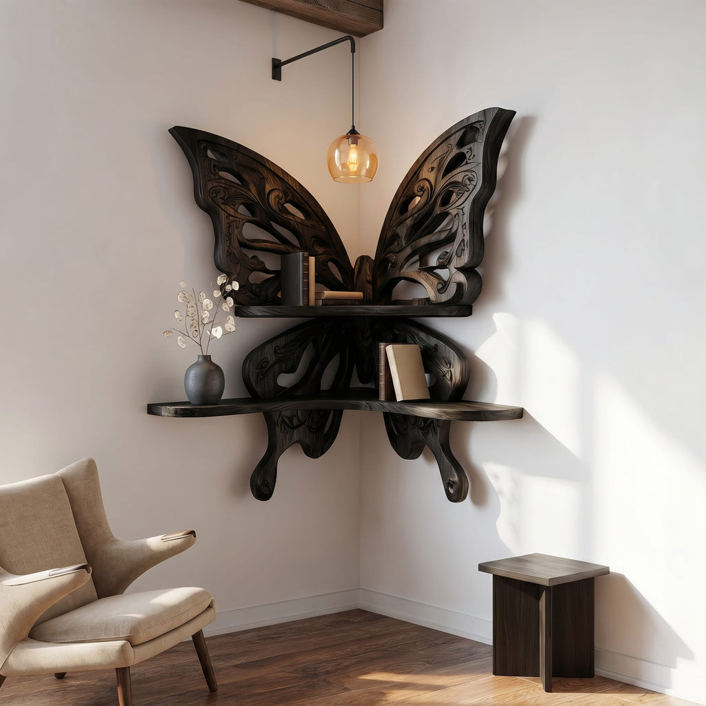 Live Edge Sculptural Floating Shelf