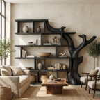 Organic Tree Bookshelf, solid wood, built to order, view 4