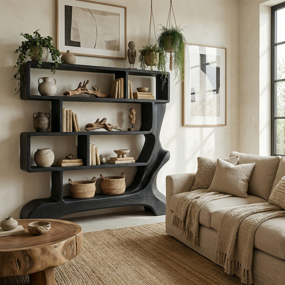 Curved Decorative Bookshelf