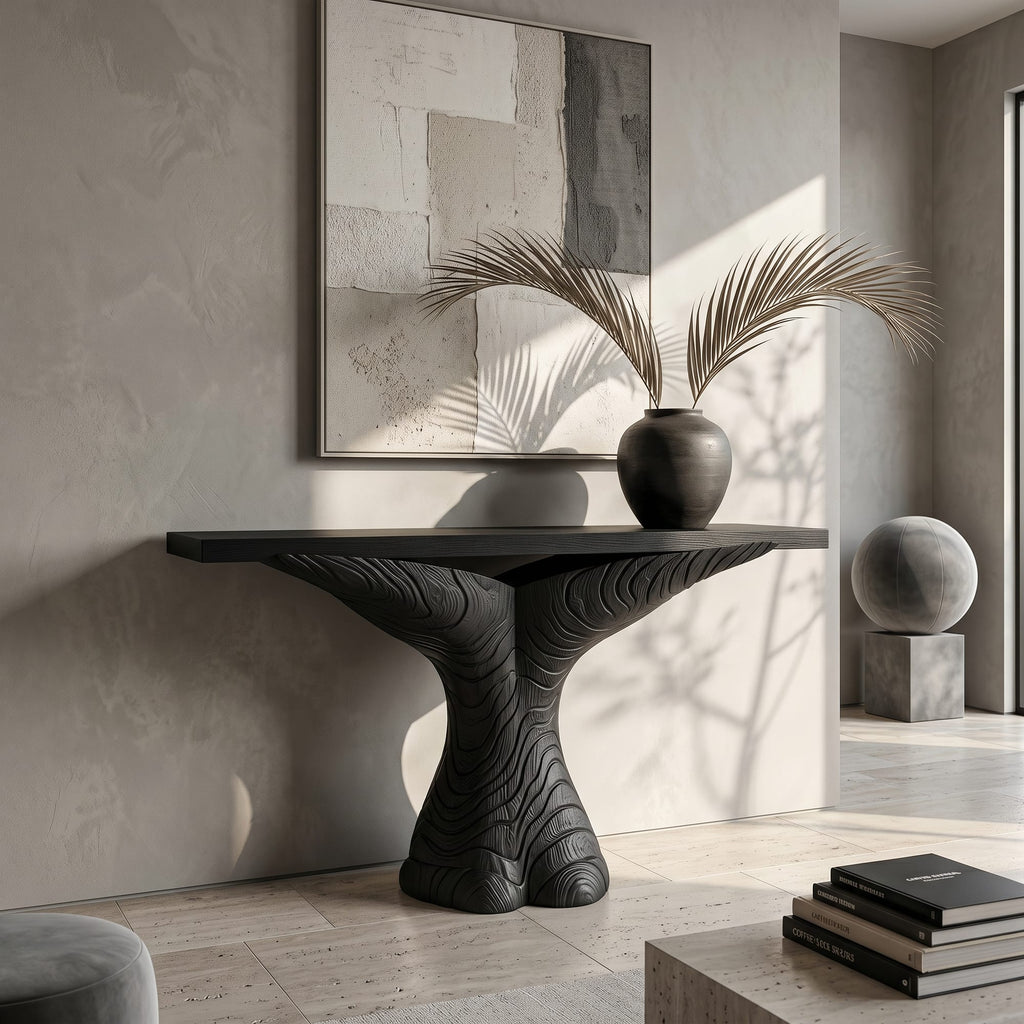 Sculptural Ribbon Console Table