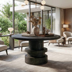 Round Sculptural Console Table