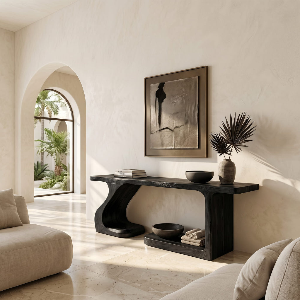 Carved Root Console Table