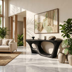 Curved Foyer Console Table