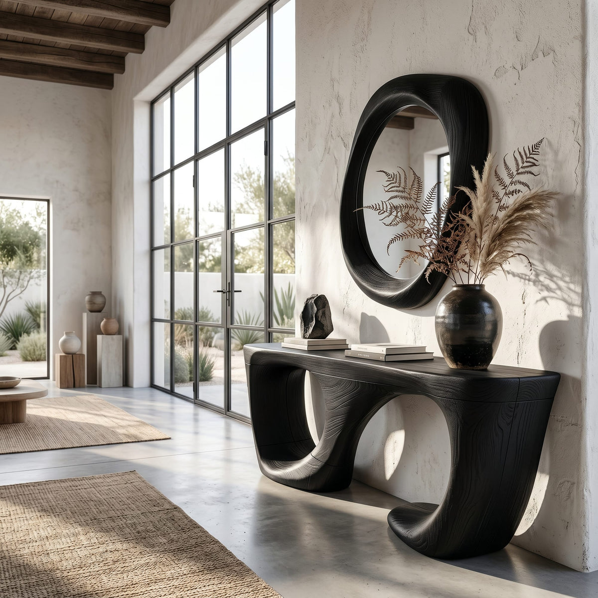 Curved Structure Console Table