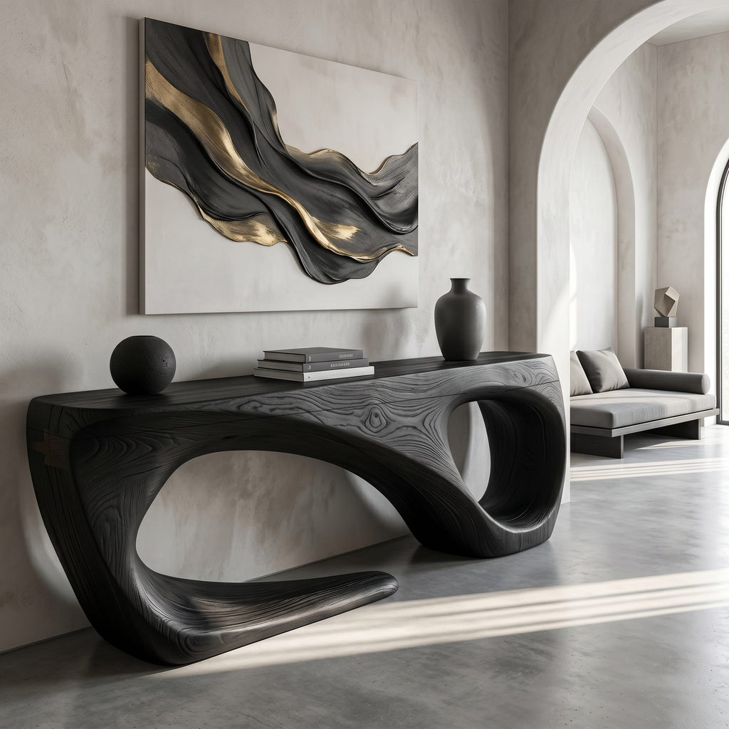 Flowing Live Edge Console Table