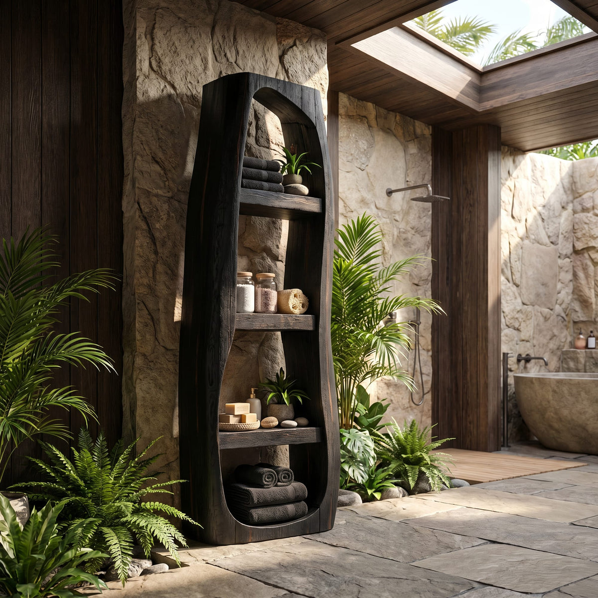 Curved Arched Bath Shelf
