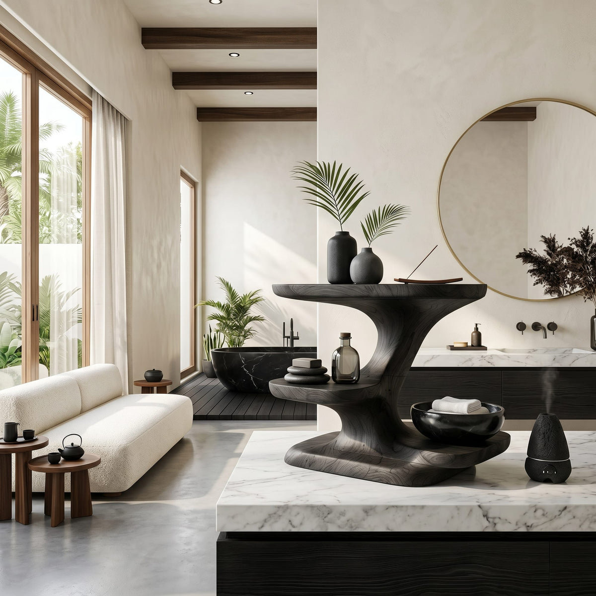 Organic Tiered Vanity