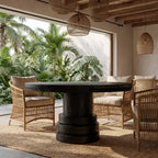 Solid Pedestal Dining Table