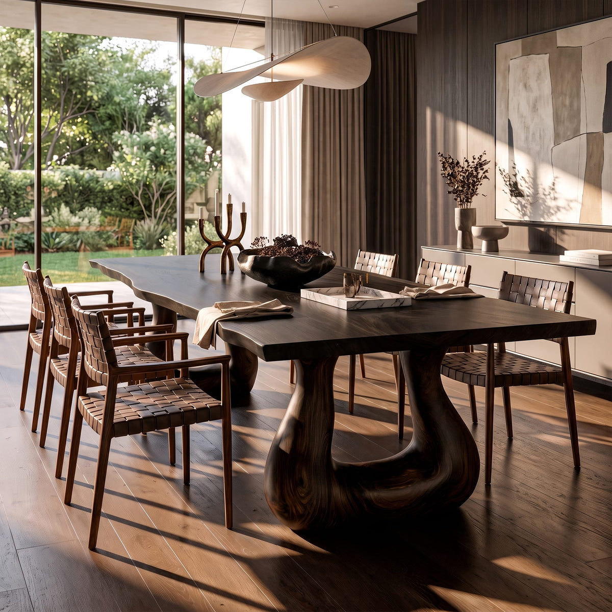 Live Edge Legs Dining Table