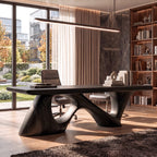Contemporary Desk with Flowing Sculptural Legs, solid wood, built to order
