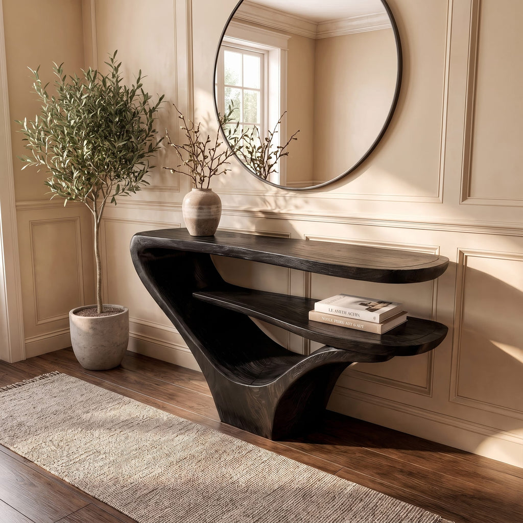 Modern Solid Narrow Console Table